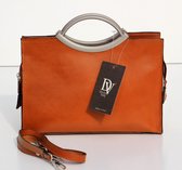 Divas Bags  handtas- trendy-Italiaans-  leder - Hilary - cognac