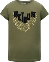 Retour meiden t-shirt Chaya Khaki