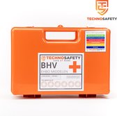 Technosafety EHBO Koffer - DIN13157-2021 - Oranje Koffer - Inclusief Wandhouder - Bevestigingsmateriaal