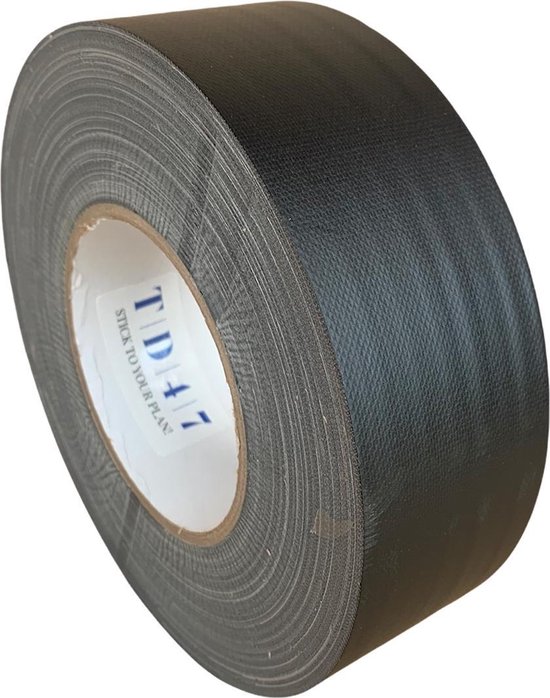 TD47 Gaffa Tape 50mm x 50m Mat Zwart