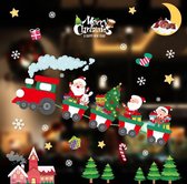 Raamsticker kerst - Decoratie kerstmis - Raamsticker kerst trein - Sticker Kerst - kerstversiering Raam - Kerstdecoratie Raam - Raamdecoratie winter