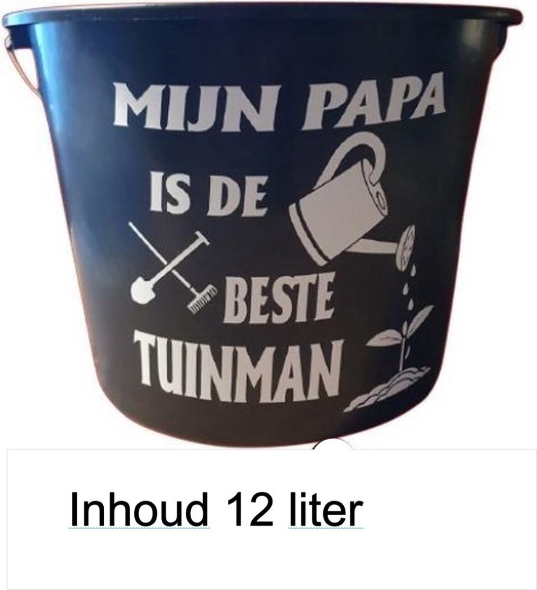 Goedkoopste Poets Emmer Tuin Emmer 10 liter Papa Tuinman Vader Spreukbord Quotebord Cadeau Geschenk Vaderdag Verjaardag Spreuk Spreuken Quote Tekst Handgemaakt