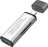 Compacte USB-C Kaartlezer Voor USB / Micro-SD / SD Kaart Wit