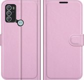 Cazy Motorola Moto G60s Hoesje - Portemonnee Book Case - TPU Kunstleer - Roze