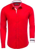 Carisma Rood Overhemd Lange Mouw Met Stretch 8441 - XL