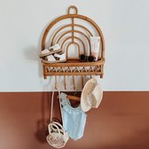 Deco Moda - Rotan wandrek - regenboog rekje - rotan wanddecoratie - rotan wandplank - wandrek babykamer babykamer decoratie - wanplank babykamer - wandplank kinderkamer - kinderkam