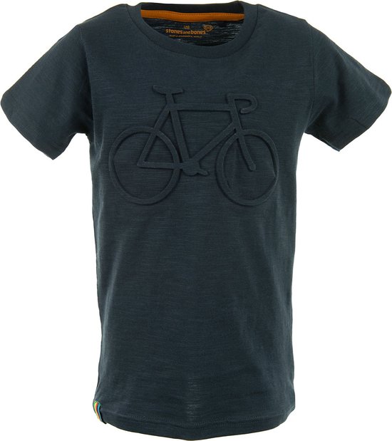 Stones and Bones t-shirt jongens - blauw - Bike - maat 116