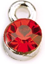 Nagelpiercing rond, kleur: rood