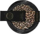 Assiettes de fête imprimé léopard - Jaune / Zwart - Carton - ø 20 cm - 6 Pièces