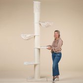 RHR Quality Maine Coon Tower Krabpaal - Crème/wit  - 60 x 60 x 265 cm