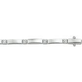 The Jewelry Collection Armband Zirkonia - Zilver Gerhodineerd