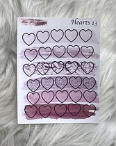 Mimi Mira Creations Functional Planner Stickers Hearts 13