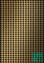 Zwart Goud kerstpapier Inpakpapier- Breedte 30 cm - 175m lang