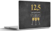 Laptop sticker - 13.3 inch - Spreuken - 12,5 jaar getrouwd - Quotes - Trouwen - 31x22,5cm - Laptopstickers - Laptop skin - Cover