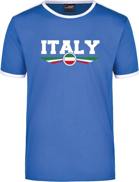 T-shirt Supporter Italie Enfant - Couleur Bleu Royale, Taille 12/14 Ans, Pour Les Petits Fans De Foot