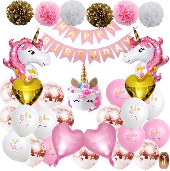Ecologie Betrokken Super goed Joya Beauty® Unicorn Verjaardag Versiering | Kinderfeestje Decoratie |  Unicorn... | bol.com