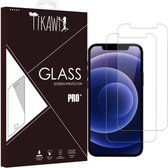 Tikawi x2 Gehard glas 9H Iphone 12 Mini 5.4 Schermbeschermer met hoge weerstand [Anti-vingerafdruk] Beschermfolie Gehard glas x2