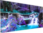 NueNext® Diamond Painting Volwassenen - Vierkant Steentjes - Diamond Painting Kinderen - Diamond Painting Pakket Volledig - Waterval - 90x40cm