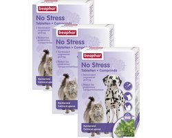 Beaphar No Stress Tabletten - Anti stressmiddel hond en kat - 3 x 20 stuks
