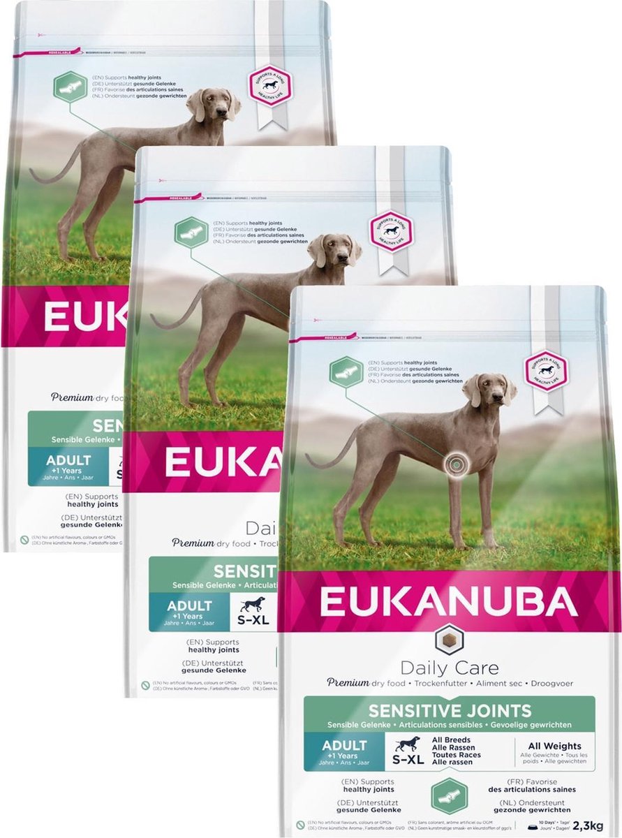 Eukanuba Daily Care Adult Sensitive Joints - Hondenvoer - 3 x 2.3 kg
