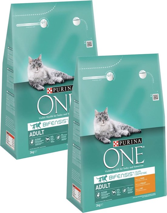 Purina One Adult Kip&Granen - Kattenvoer - 2 x 3 kg