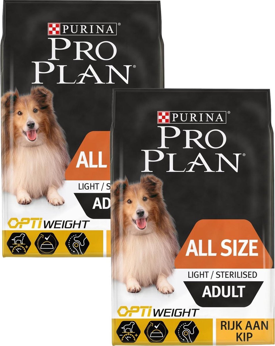 Pro Plan Pro Plan Dog Adult Light Kip - Hondenvoer - 2 x 3 kg
