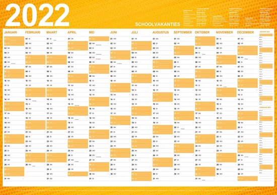 Wandkalender Muurkalender 70 met vakanties en feestdagen... | bol.com