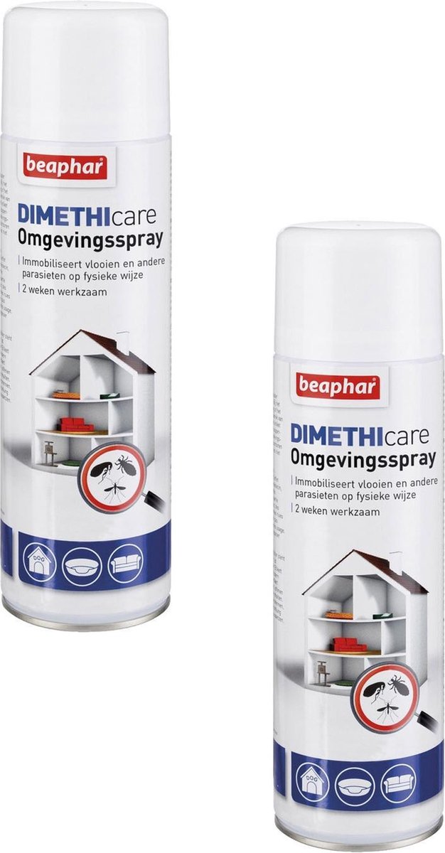 Beaphar Dimethicare Omgevingsspray - Anti en tekenmiddel - 2 x 400 ml 400ml | bol.com