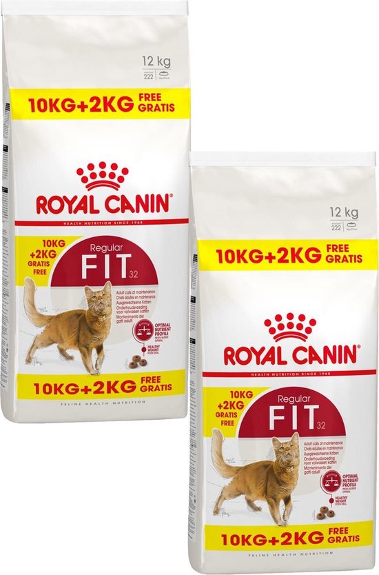 lastig Schuine streep lineair Royal Canin Fit 32 - Kattenvoer - 2 x 10+2 kg Bonusbag | bol.com