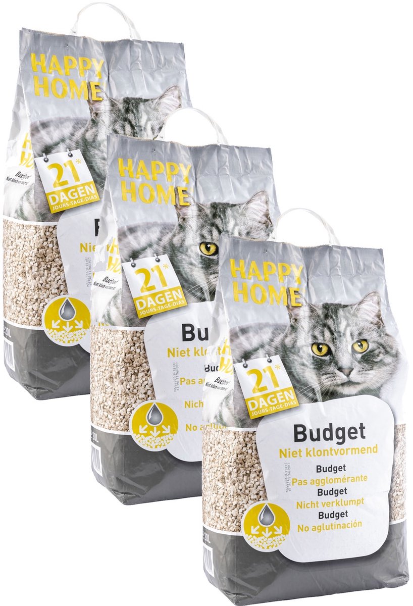 Bol.com Jipp Budget - Kattenbakvulling - 3 x 20 l aanbieding