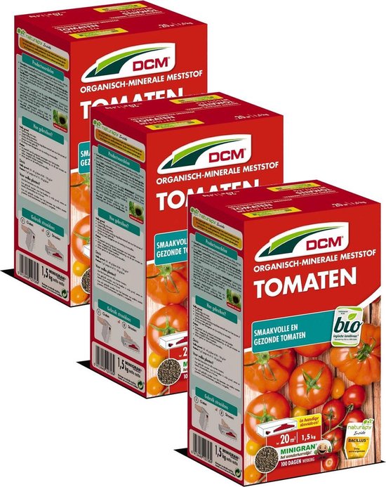 Toestand Korea atoom Dcm Meststof Tomaten - Moestuinmeststoffen - 3 x 20 m2 1.5 kg (Mg) | bol.com