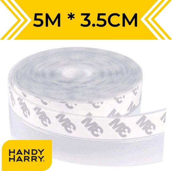 HANDY HARRY® Tochtstrip voor deuren - 5m*3.5cm - Transparant - Zelfklevende tochtwering