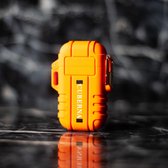 Cuberna Waterdichte Elektrische Plasma Aansteker USB oplaadbaar Oranje - Wind en Storm bestendig - Geschikt voor Kaarsen, Vuurwerk, Sigaretten en BBQ