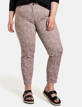 SAMOON Dames Slim fit broek Betty met luipaardprint
