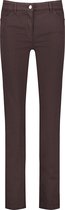 GERRY WEBER Dames 5-pocket-jeans Straight Fit korte maat Braun-46S