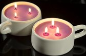 Candles by Milanne, Luxe SOEPKOP kaars met 3 pitten, geheel met de hand gemaakt- BEKIJK VIDEO