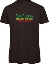 T-shirt Zwart M - Don't worry - soBAD.