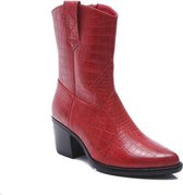 WELOVESHOES® Dames Cowboylaarzen  - Imitatieleer - Rood - Maat 39