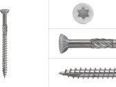 Wovar Tuinschroeven Wit RVS 410 4 x 50 mm Torx 25 met snijpunt - Doos 200 Stuks