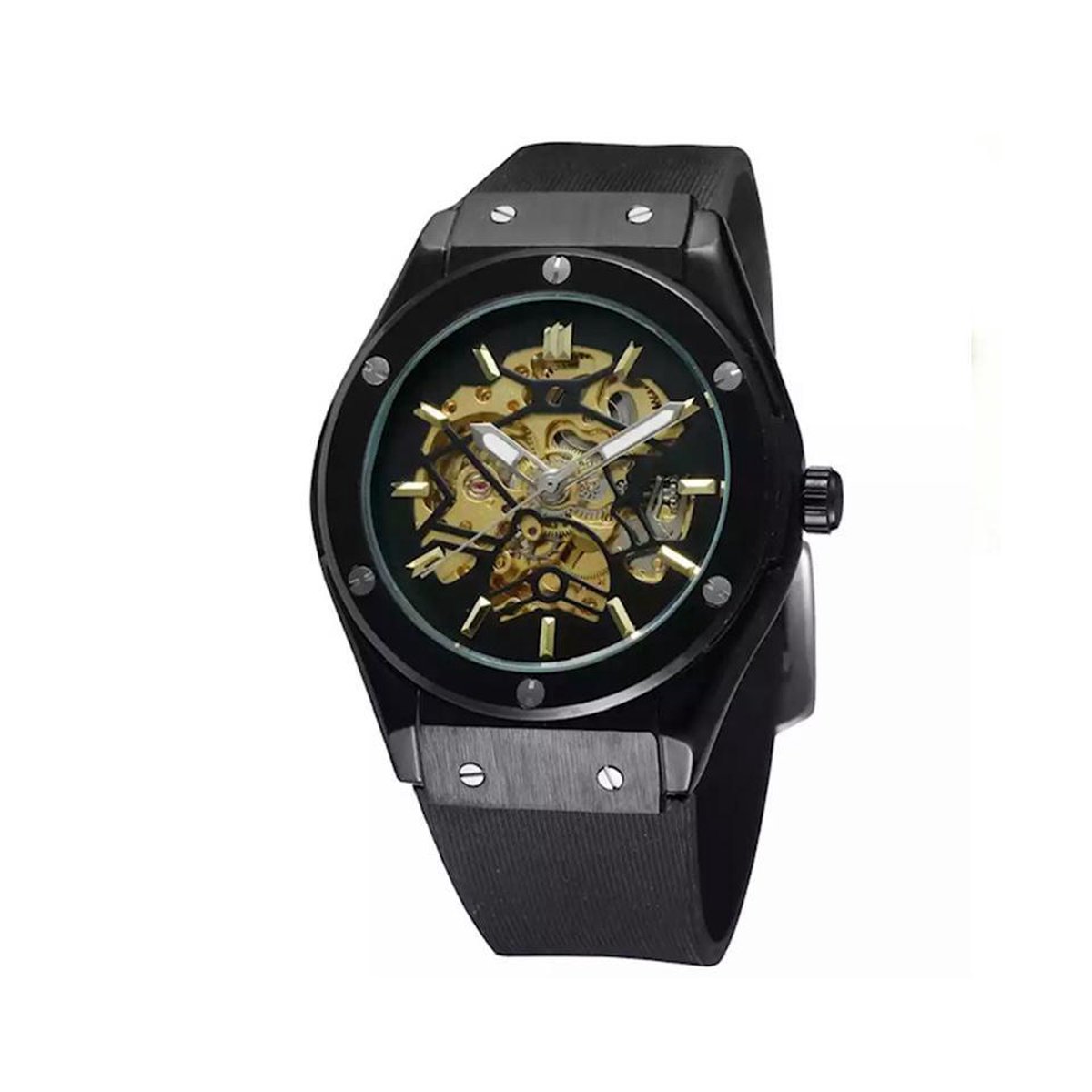 Soraro Skeleton Horloge Zwart | Horloges voor Mannen Heren horloge | Watch | Cadeau voor man | Mechanisch | Geschenkset Leer | Zwart | Vaderdag | Vaderdag Cadeau | Valentijn | Valentijnscadeau