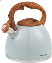 Fluitketel Waterkoker 3.0 L ‘’Nublado‘’ RVS Chroom – Gebroken wit – Alle warmtebronnen