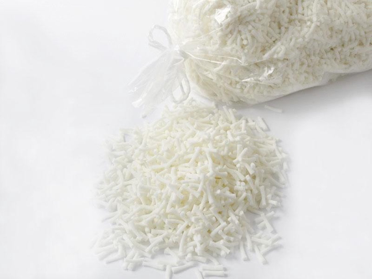 Kussen navulling mix polyester vezelbolletjes en latex 250 gram
