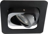 Kanlux S.A. - LED GU10 inbouwspot zwart - Dubbelvoudig kantelbaar - Zaagtmaat 80x80 mm