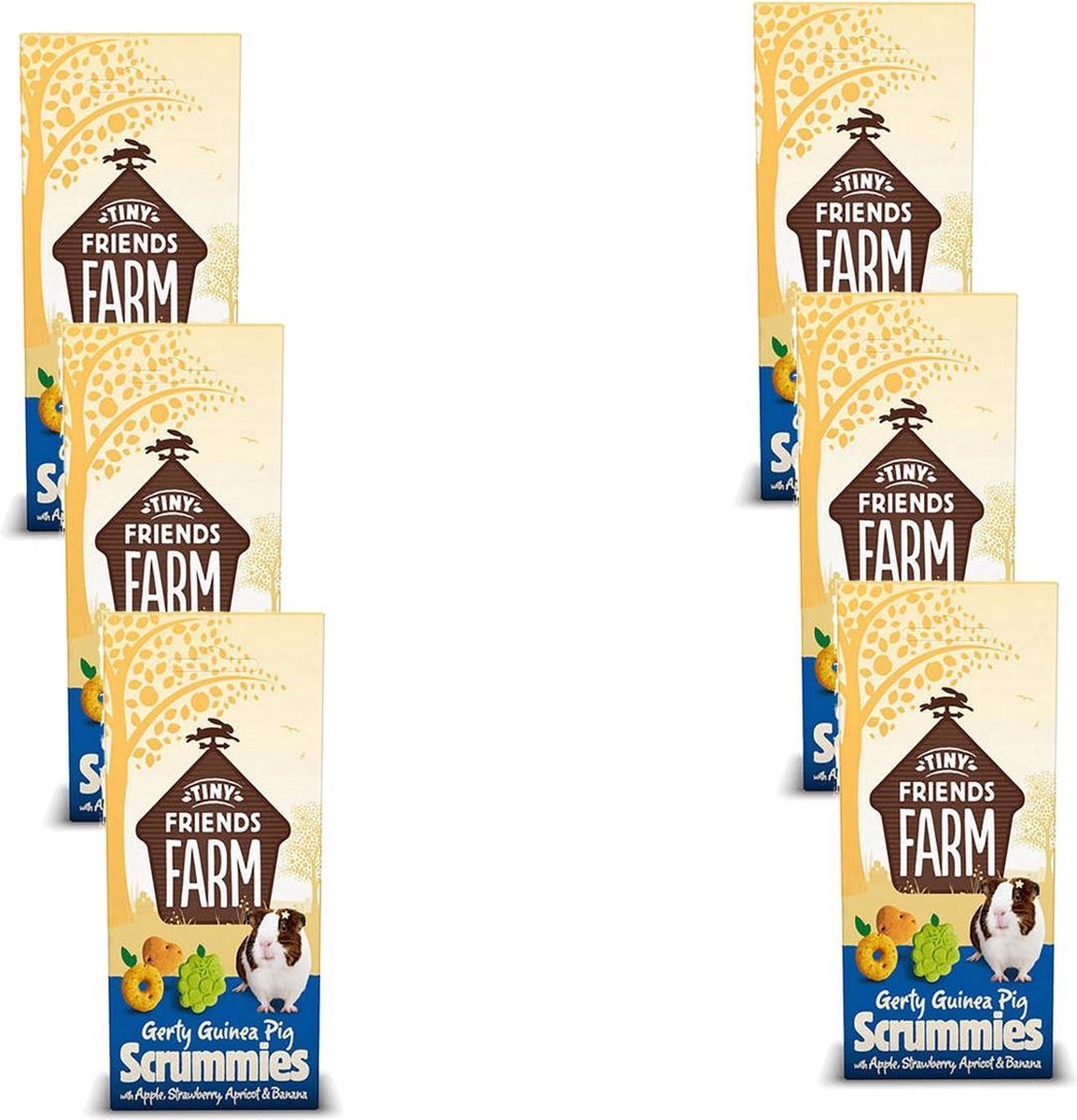 Tiny Friends Farm Gerty Guinea Pig Scrummies - Knaagdiersnack - 6 x Appel Cranberry 120 g