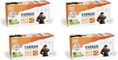 Yarrah Bio Hond Mult-Pack Alu Kuip - Kip, Kalkoen & Rund - Hondenvoer - 4 x (6 x 150 g) - NL-BIO-01