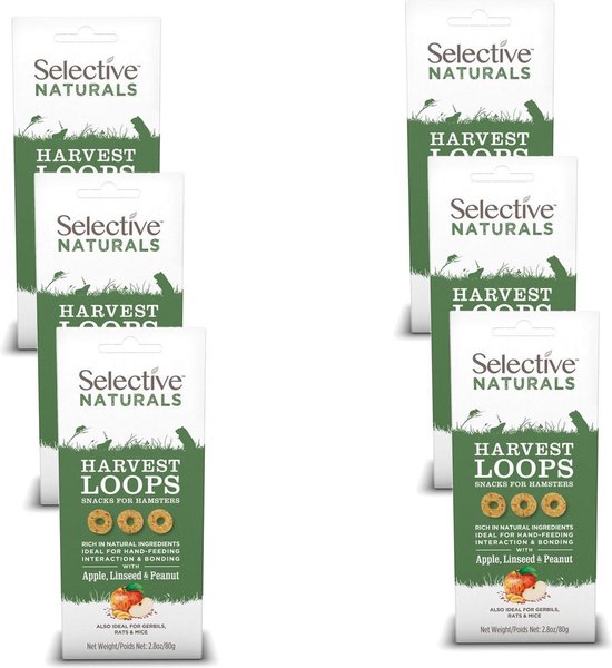 Supreme Selective Naturals Harvest Loops - Knaagdiersnack - 6 x 80 g - Supreme