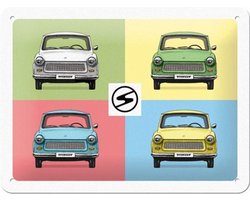 Tin Signs 15 x 20 cm Trabant - Pop Art