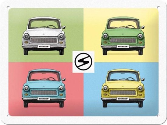 Tin Signs 15 x 20 cm Trabant - Pop Art