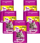 Whiskas Brokjes Adult - Katten droogvoer - Kip - 5 x 950 gr