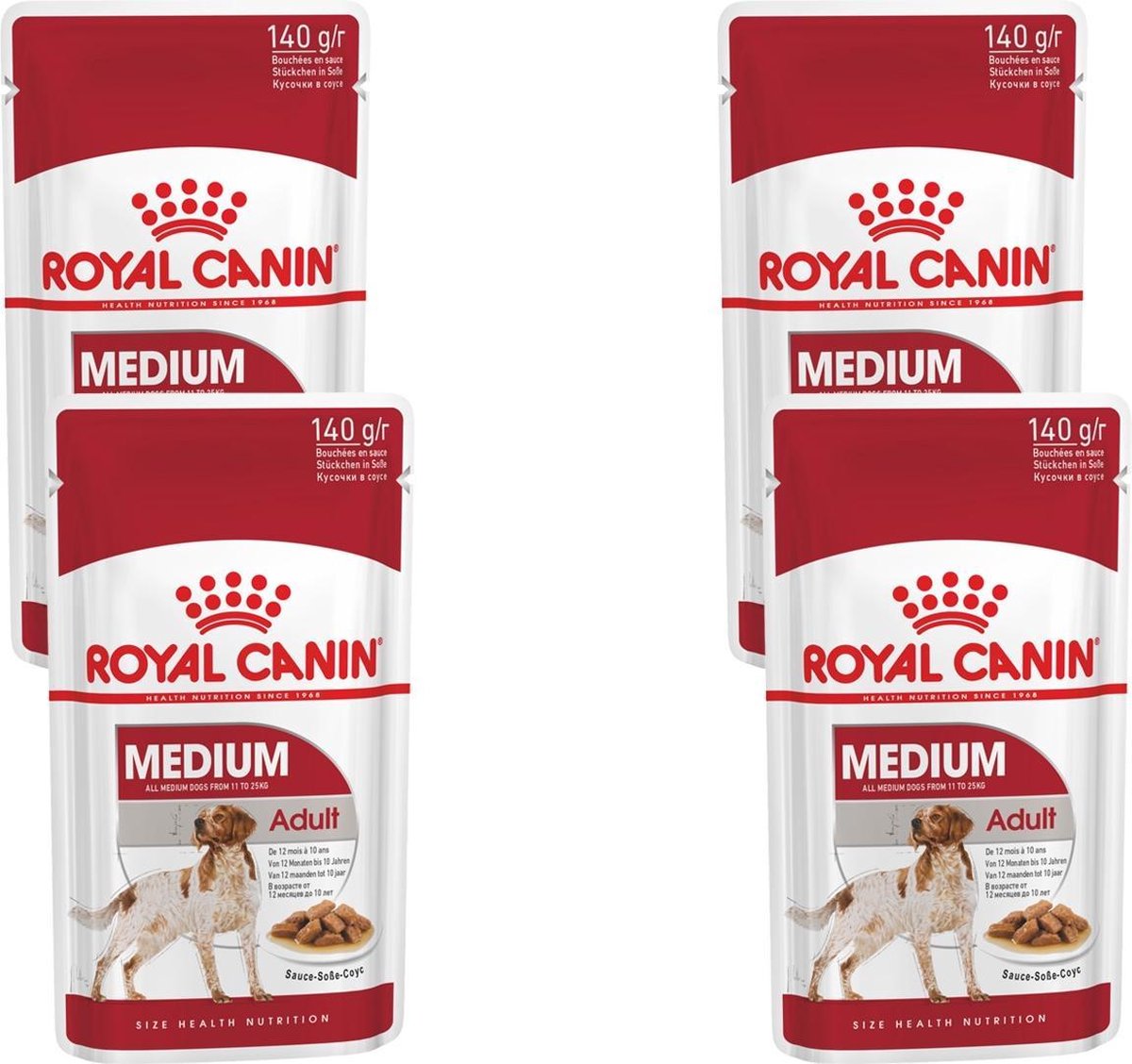 Royal Canin Royal Canin Medium Adult Natvoer - Hondenvoer - 4 x 10x140 g